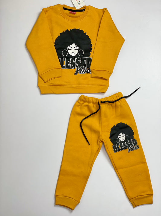 Yellow Blessed Vibe Tracksuit