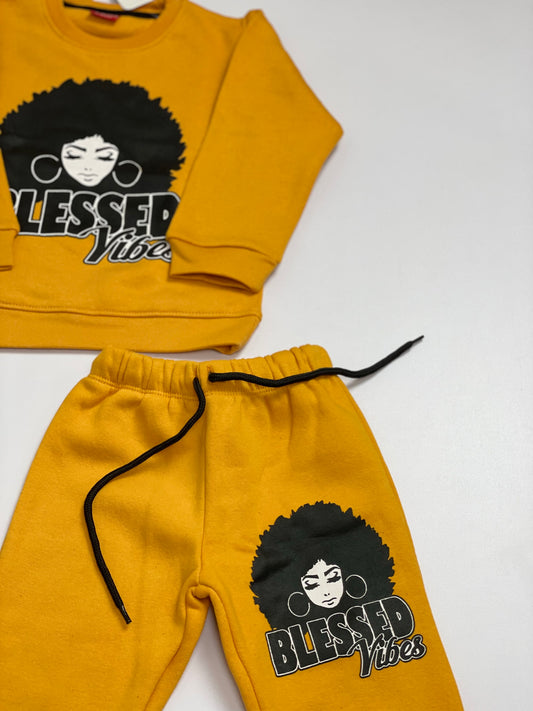 Yellow Blessed Vibe Tracksuit