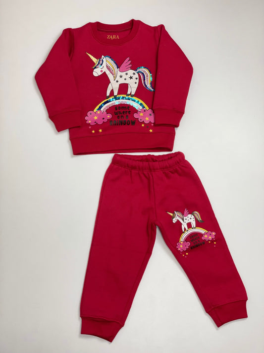 Red Unicorn Sequence Tracksuit