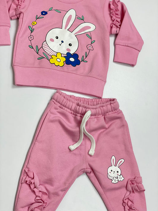 Baby Pink Tracksuit For Kids