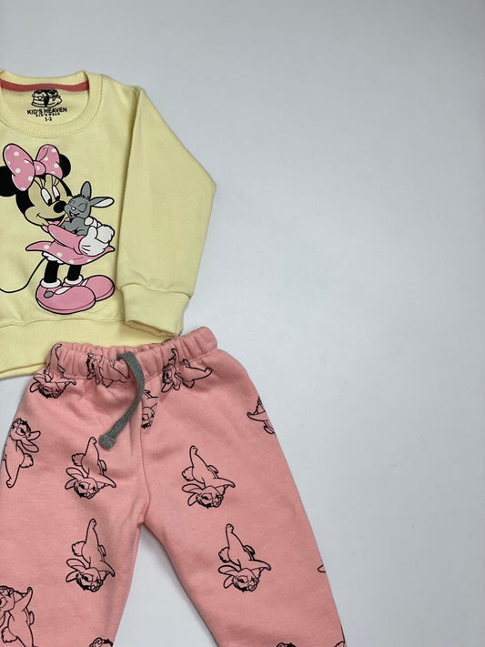 Cream And Tea Pink Micky Mouse Tracksuit