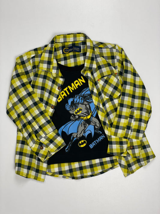 Yellow Black Batman Double Shirt