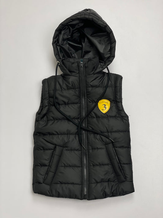 Black Sleeveless Puffer Jacket