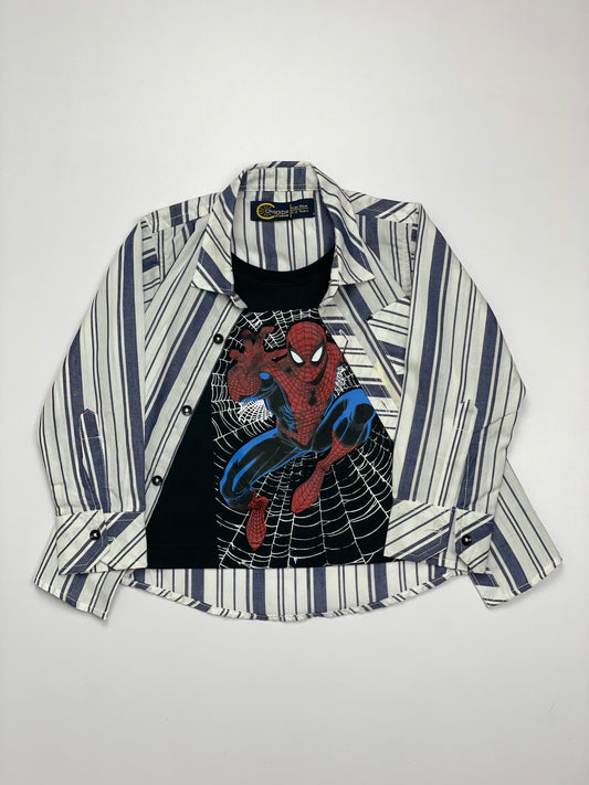 Black White SpiderMen Double Shirt