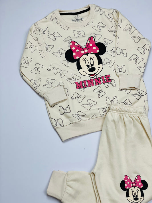 Cream Color Micky Mouse Track Suit