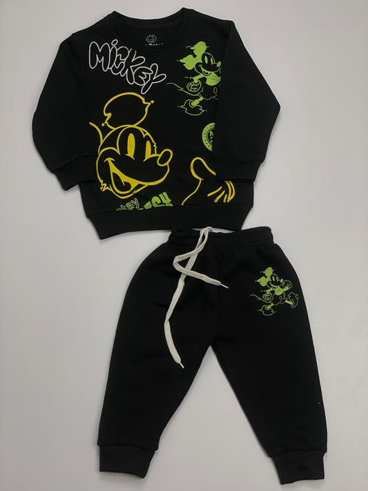 Black Micky Mouse Track Suit