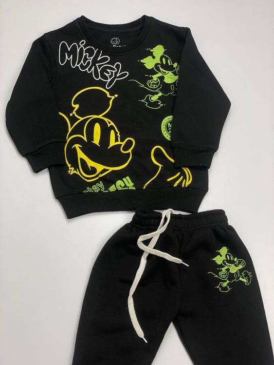 Black Micky Mouse Track Suit