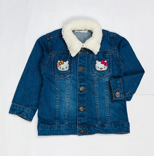 Mid Blue Kitty Denim Jacket